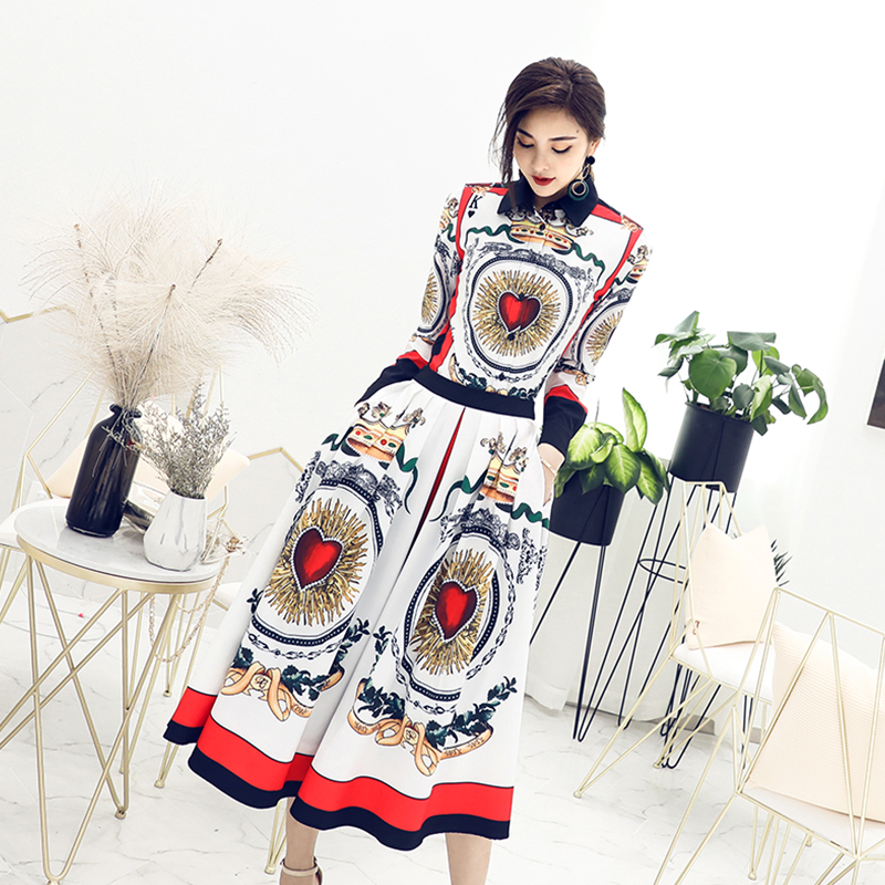 歐洲站小清新網紅襯衫領兩件套2018早秋季新品甜美俏皮時尚套裝