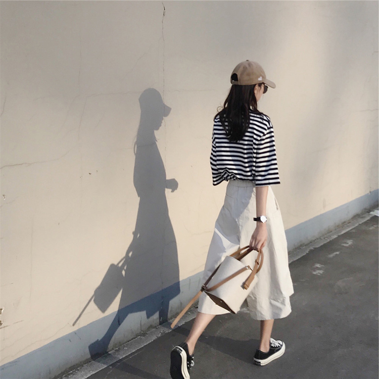 晚晚風港味復古仙氣森女系寬松網紅短裝兩件套連衣裙褲裝女夏