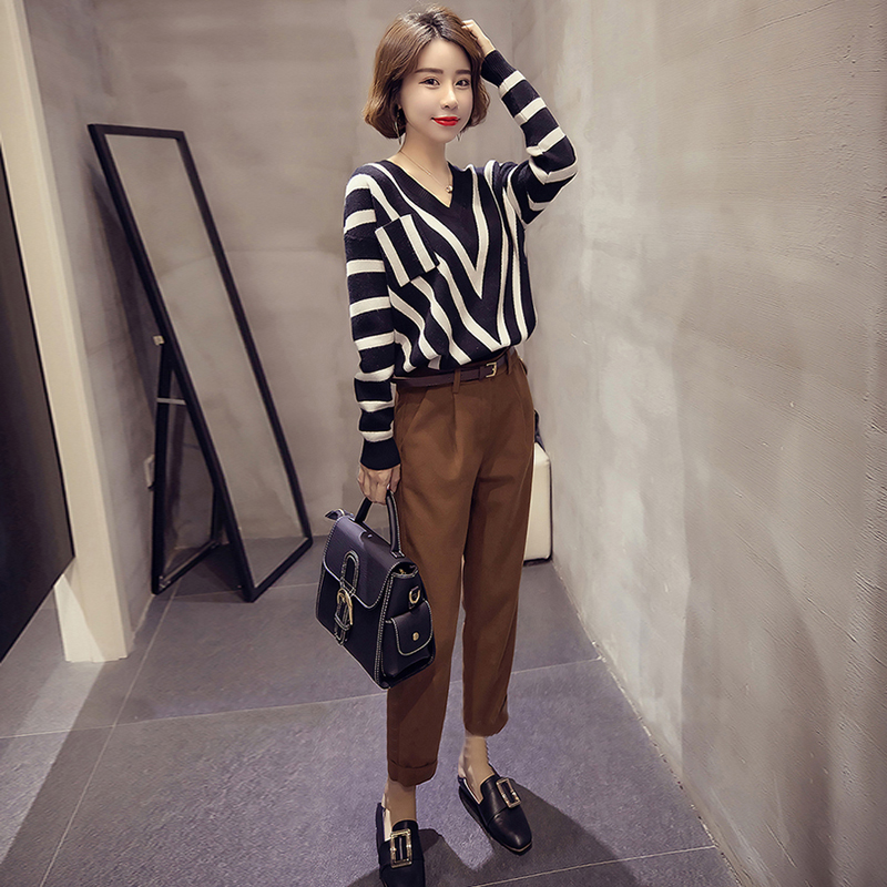 2018秋季新款女裝氣質港味復古chic風兩件套小香風套裝秋冬時尚潮