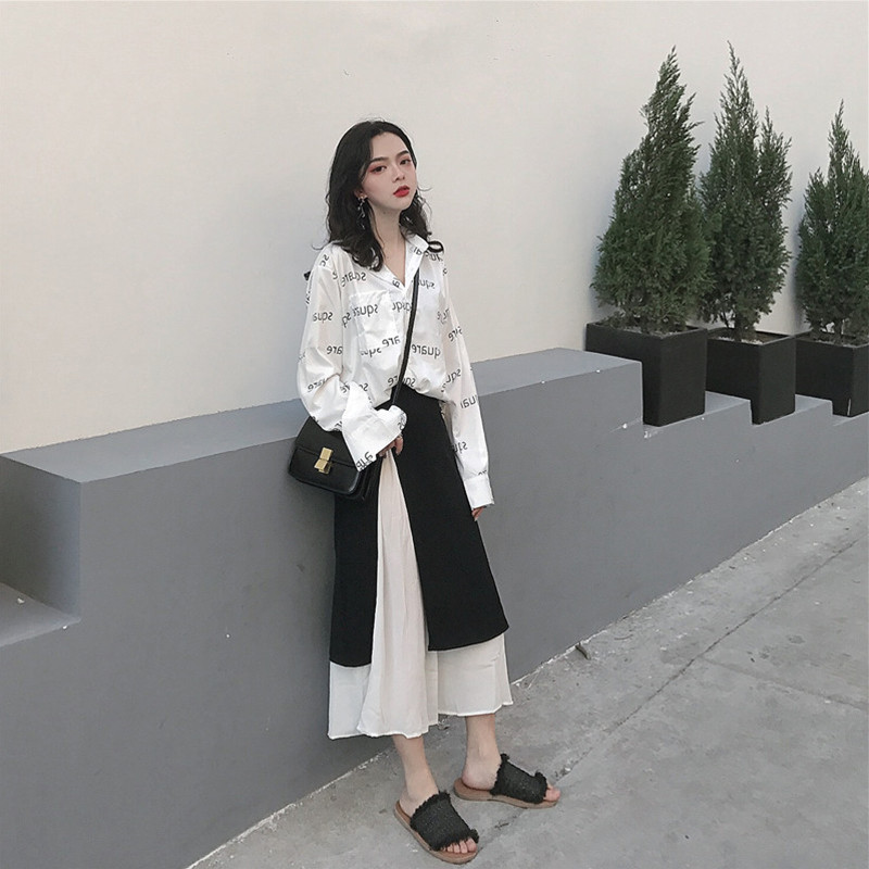 2018秋裝新款女秋季網紅晚晚風港味復古怪味少女裙兩件套裝時尚潮